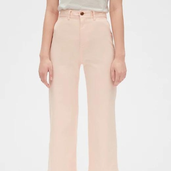 GAP Pants - GAP High Rise Wide-Leg Crop Chinos New